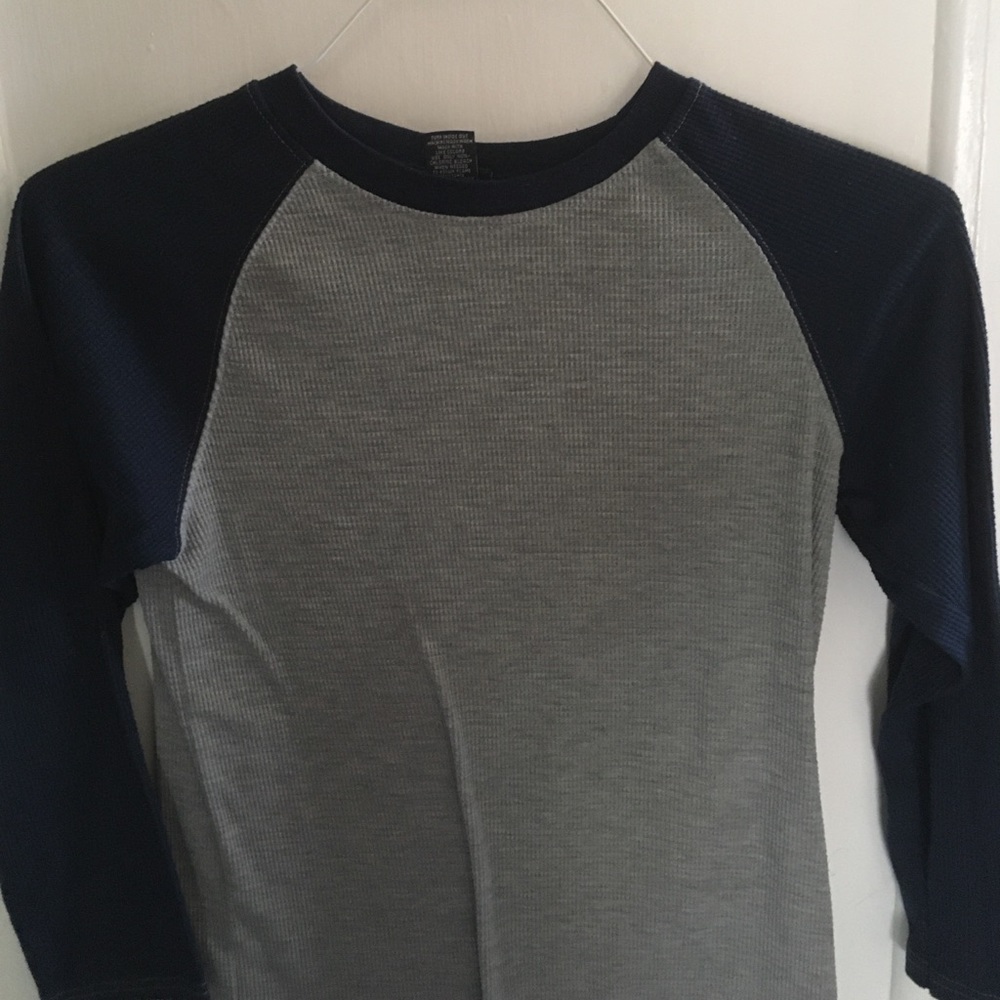 Gray & Blue Long Sleeve Shirt Cherokee Youth Large
